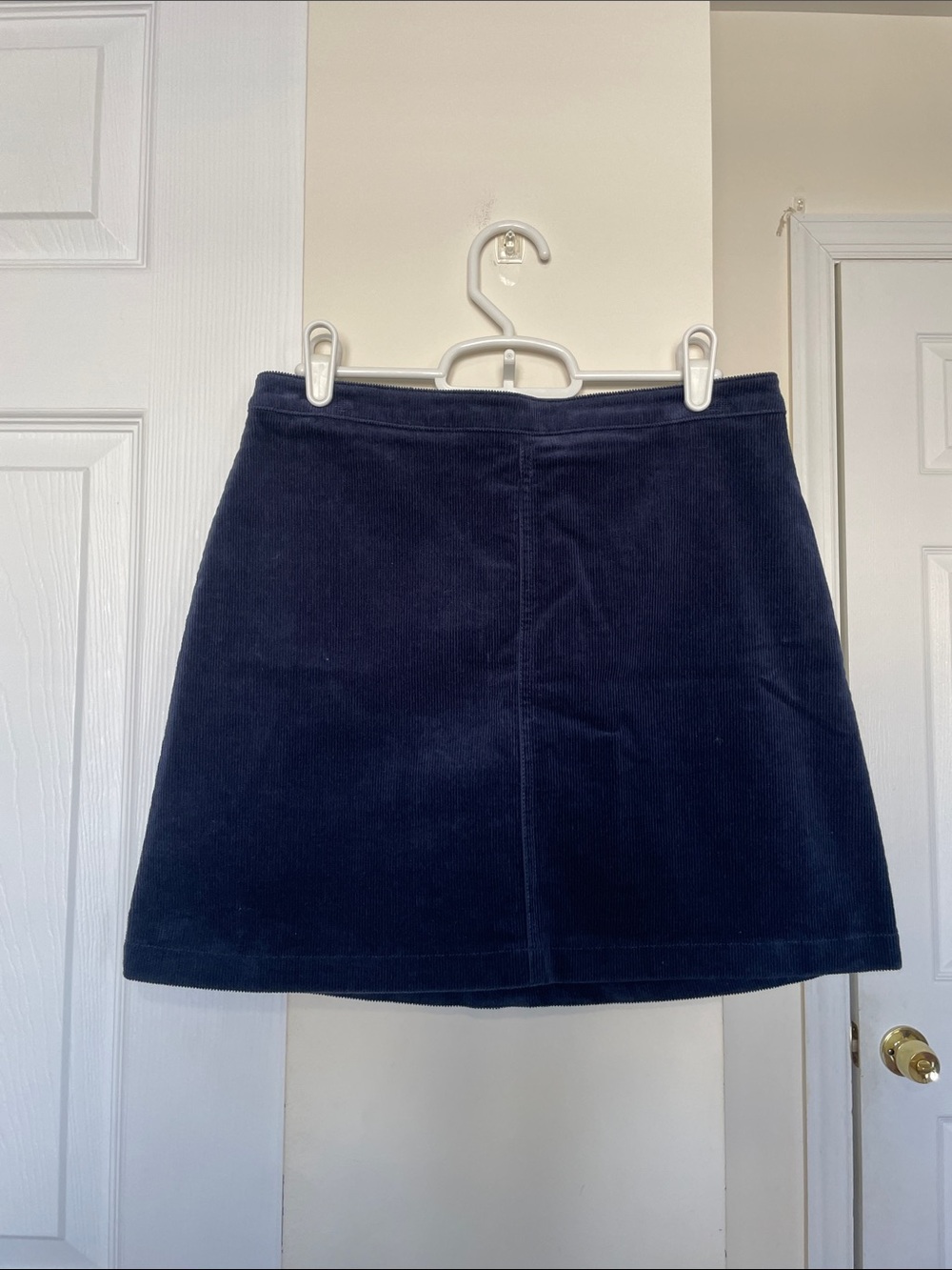 Forever 21 Navy Corduroy A-Line Mini Skirt